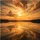 Golden Orange Sky Reflected Water Swirling Clouds Horizon - Home Decor Gift Spare Tire Cover - 6