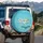 White Oriental Lilies Shimmering Turquoise Water Pond - Travel Accessory Gift Spare Tire Cover - 3