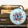Cerulean Morpho Butterflies Red Poppies Hydrangeas Garden Floral - Nature Lover Gift Spare Tire Cover - 2