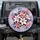 White Pink Orange Lily Flowers Plum Lavender Leaves Periwinkle Field - Home Decor Gift Spare Tire Cover - 1
