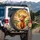 Highland Cow Calf Butterfly Pastoral - Farmhouse Decor Gift for Cow Lover Spare Tire Cover - 3