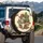 Weathered Skull Cowboy Hat Saguaro Cactus Bull Skull Desert - Western Lifestyle Spare Tire Cover - 3