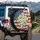 White Daisy Flowers Rustic American Flag - Independence Day Gift for Veterans Spare Tire Cover - 3