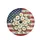 White Daisy Flowers Rustic American Flag - Independence Day Gift for Veterans Spare Tire Cover - 4