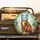 Luminous Stained Glass Sitting Cat Floral Swirl - Home Decor Gift for Cat Lover Pet Parents Spare Tire Cover - 2