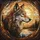 Stained Glass Wolf Head Glowing Moon Twilight Forest - Wildlife Lover Gift Spare Tire Cover - 6