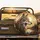 Stained Glass Wolf Head Glowing Moon Twilight Forest - Wildlife Lover Gift Spare Tire Cover - 2