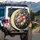 Luxuriant Coral Pink Peonies Bouquet Antique Gold Leaf Foliage - Home Decor Gift Spare Tire Cover - 3
