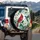 Stained Glass Cardinal Hummingbird Madonna Lilies - Wildlife Lover Gift Spare Tire Cover - 3
