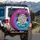 Tough Free Never Give Up Compass Rose Lightning Palm Wave - Outdoor Explorer Gear Spare Tire Cover - 3