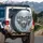 Three Grey Wolves Winter Forest Snow Pines Landscape - Wildlife Lover Gift Spare Tire Cover - 3