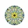 Teal Lime Stained Glass Six-Petal Flower Jewel Leaf - Garden Lover Home Decor Gift Spare Tire Cover - 4