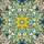 Teal Lime Stained Glass Six-Petal Flower Jewel Leaf - Garden Lover Home Decor Gift Spare Tire Cover - 6