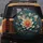 Realistic Creamy White Teal Blue Flower Orange Gold Stamen Gold Flecks - Vehicle Decor Gift Spare Tire Cover - 5