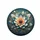 Realistic Creamy White Teal Blue Flower Orange Gold Stamen Gold Flecks - Vehicle Decor Gift Spare Tire Cover - 4