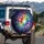 Stained Glass 12-Point Star Midnight Sky Stardust - Spiritual Home Decor Gift Spare Tire Cover - 3