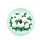 White Hydrangea Emerald Leaf Pastel Mint Background Sparkle - Home Decor Gift Spare Tire Cover - 4