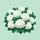 White Hydrangea Emerald Leaf Pastel Mint Background Sparkle - Home Decor Gift Spare Tire Cover - 6