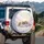Five Fluffy Kittens Blue Sunglasses Clouds Roses - Pet Lover Gift Spare Tire Cover - 3