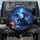 Dark Blue Dragon Luminous Purple Wings Mystical Cavern - Fantasy Lover Gift Spare Tire Cover - 1