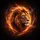 Lion Head Swirling Flames Embers Golden Eyes Molten Energy Cosmic Dust - Wildlife Lover Gift Spare Tire Cover - 6