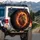 Lion Head Swirling Flames Embers Golden Eyes Molten Energy Cosmic Dust - Wildlife Lover Gift Spare Tire Cover - 3