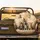 Three Tabby Kittens Vintage Floral Damask Sofa - Cat Lover Home Decor Gift Spare Tire Cover - 2
