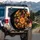 Russian Khokhloma Floral Vine Arrangement - Vehicle Decor Gift for Folk Art Lover Spare Tire Cover - 3