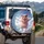 Pink Pig Flying Airplanes Clouds - Travel Lover Adventure Gift for Kids Spare Tire Cover - 3