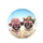 Cheerful Pugs Pink Floppy Hat Cowboy Hat Heart Sunglasses - Dog Lover Travel Essentials Gift Spare Tire Cover - 4