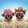 Cheerful Pugs Pink Floppy Hat Cowboy Hat Heart Sunglasses - Dog Lover Travel Essentials Gift Spare Tire Cover - 6