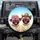 Cheerful Pugs Pink Floppy Hat Cowboy Hat Heart Sunglasses - Dog Lover Travel Essentials Gift Spare Tire Cover - 1