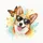 Pembroke Welsh Corgi Dog Heart Sunglasses Monarch Butterfly Watercolor - Dog Lover Gift Spare Tire Cover - 6