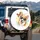 Pembroke Welsh Corgi Dog Heart Sunglasses Monarch Butterfly Watercolor - Dog Lover Gift Spare Tire Cover - 3
