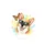 Pembroke Welsh Corgi Dog Heart Sunglasses Monarch Butterfly Watercolor - Dog Lover Gift Spare Tire Cover - 4