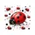 Plump Ladybugs Black Pink Dots - Garden Home Decor Gift for Insect Lover Spare Tire Cover - 6