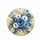 Cerulean Blue Orange White Abstract Floral - Home Decor Gift for Art Lovers Spare Tire Cover - 4