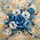 Cerulean Blue Orange White Abstract Floral - Home Decor Gift for Art Lovers Spare Tire Cover - 6