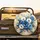 Cerulean Blue Orange White Abstract Floral - Home Decor Gift for Art Lovers Spare Tire Cover - 2