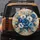 Cerulean Blue Orange White Abstract Floral - Home Decor Gift for Art Lovers Spare Tire Cover - 5