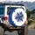 Blue Pinecones Red Berries Pine Branches - Nature Lover Gift Spare Tire Cover - 3