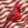 Northern Cardinal Red White Stripes Golden Glitter - Patriotic Car Decor Spare Tire Cover - 6