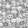 Crowd of Black White Gray Cat Faces with Varied Expressions - Cat Lover Gift Spare Tire Cover - 6