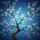 Gnarled Tree Branch White Blossoms Green Leaves Blue Sky - Outdoor Home Decor Gift Spare Tire Cover - 6