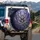 Garden Spider Orb Weaver Luminous Silk Strands Lavender Bloom - Wildlife Lover Gift Spare Tire Cover - 3