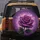 Magnificent Purple Rose Glistening Dewdrops Green Leaves - Garden Nature Gift Spare Tire Cover - 5