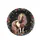 Black Background Pinto Pony Flowing Mane Wildflower Wreath Butterflies - Pony Lover Gift Spare Tire Cover - 4