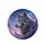 Grey Wolf Golden Eyes Cosmic Sky Stars Moon - Wildlife Lover Gift Spare Tire Cover - 4
