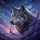 Grey Wolf Golden Eyes Cosmic Sky Stars Moon - Wildlife Lover Gift Spare Tire Cover - 6