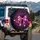 Fuchsia Pink Satin Bow Ribbon Glitter Bokeh Light Particles Sparkling Dust Celebration Gift Spare Tire Cover - 3